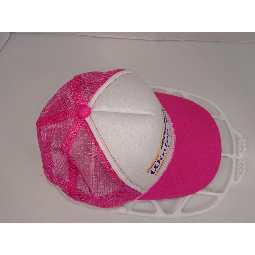Otto Winter Park Colorado Trucker Hat Pink White Mesh Snapback Retro Ski Cap